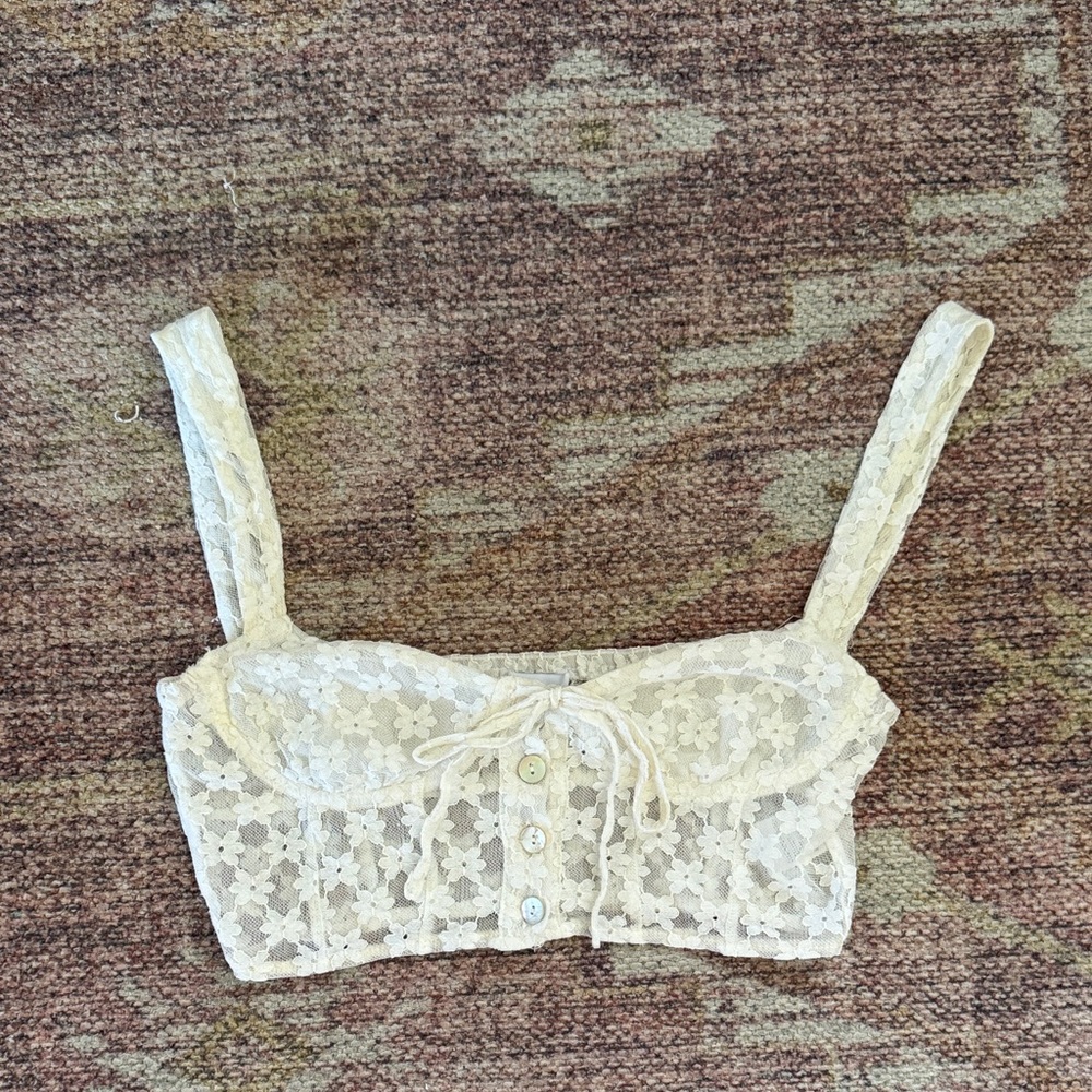 Princess Polly White Lace Top